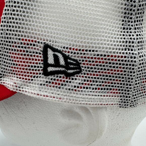 New Era Kansas City Chiefs Mesh Snapback Hat Red White 9FORTY NFL Trucker Cap - Picture 4 of 12